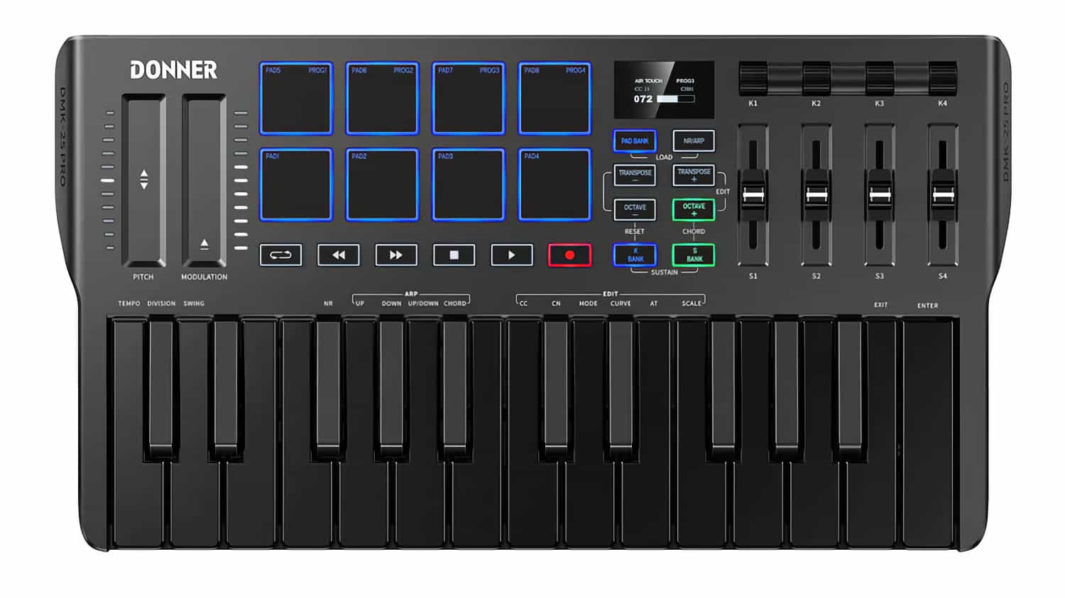 Donner DMK-25 Pro, un teclado compacto ultrafino y con mucho control ...